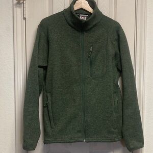 Avalanche Outdoors Jacket Green - Zip Up -  Hiking Camping Sz M